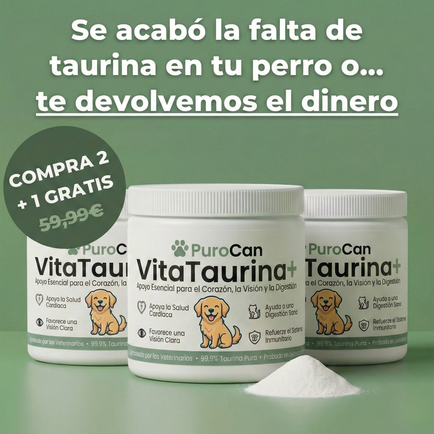 VitaTaurina+ - Nº 1 recomendado por veterinarios